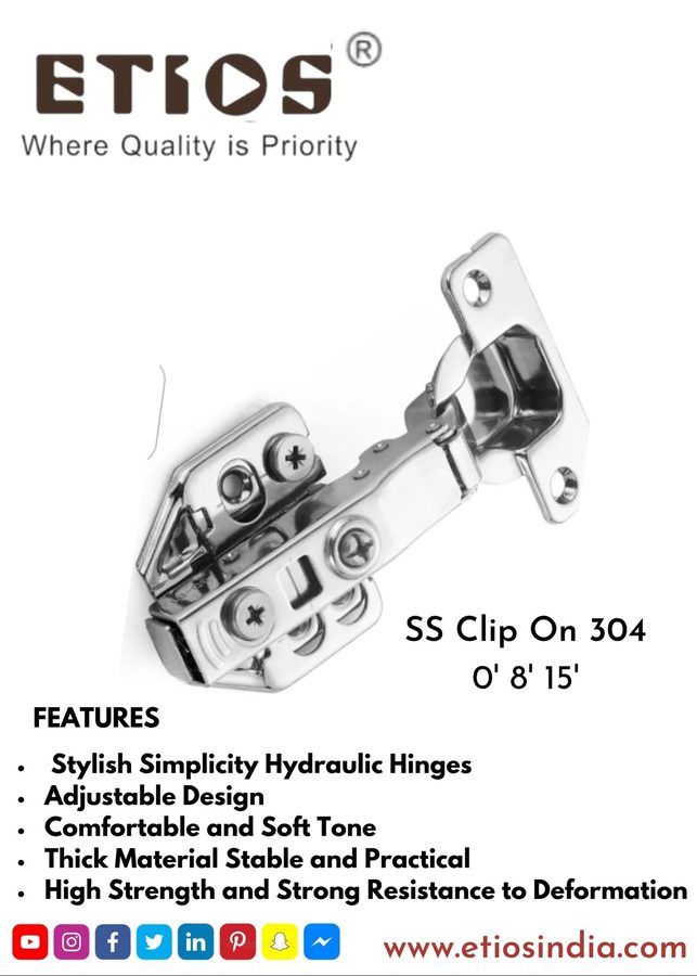 SS Clip-On 304 — Non-Magnetic — ETIOS wholesale hardware