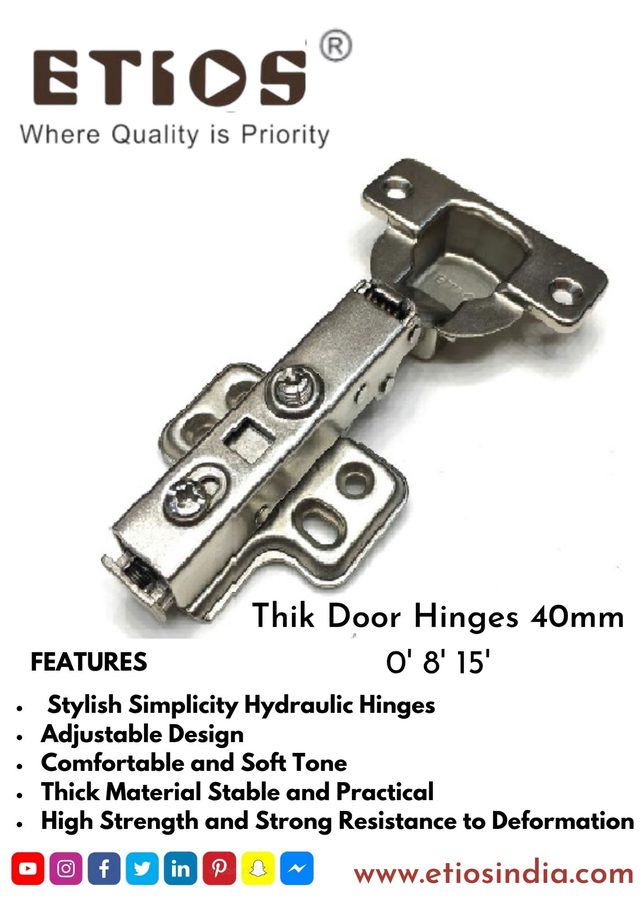 MS Thick Door Hinge 40 mm — ETIOS wholesale hardware