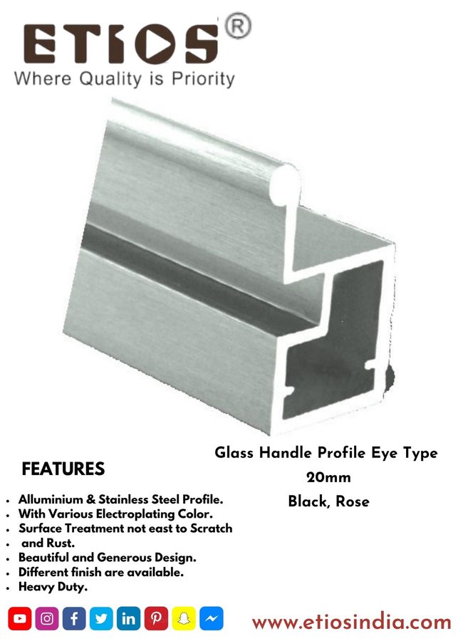 Glass Handle Profile (Eye) — ETIOS wholesale hardware
