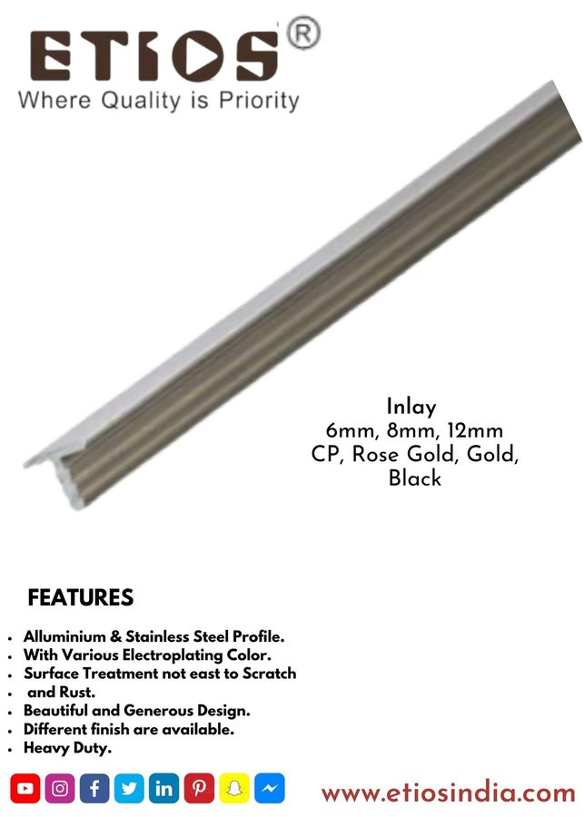 Inlay Profile 6–12 mm — ETIOS wholesale hardware