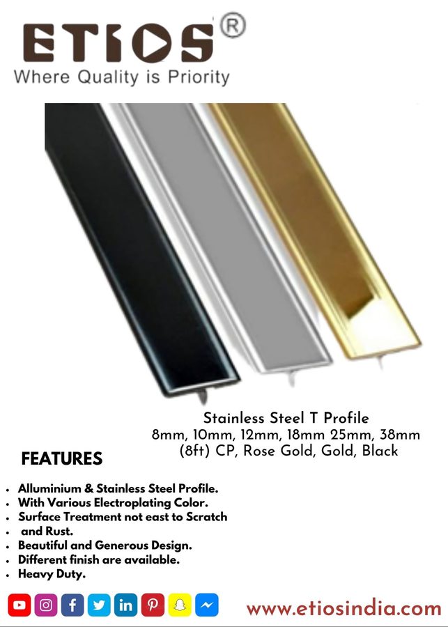 Imported SS T-Profile — ETIOS wholesale hardware