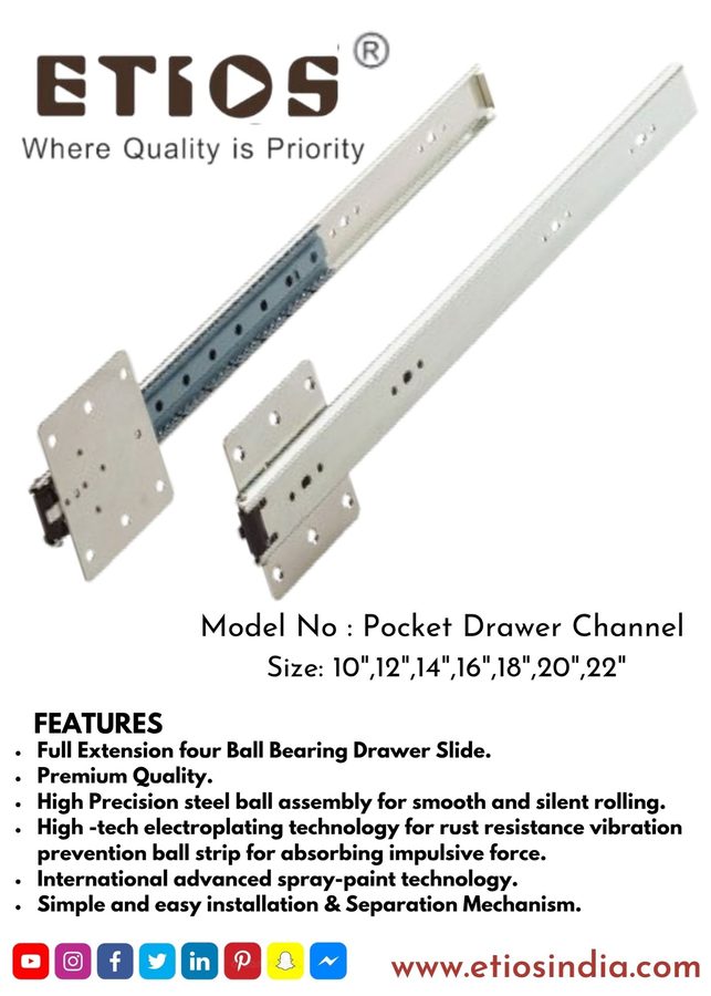 Pocket Drawer Channel — ETIOS wholesale hardware