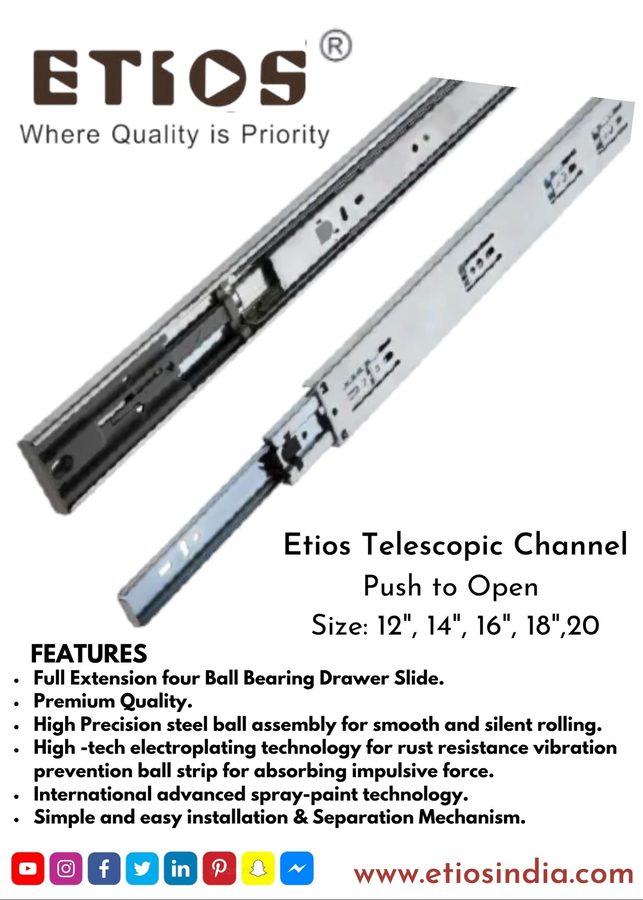 Telescopic Channel Push-to-Open — ETIOS wholesale hardware
